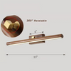Mirror Lamp Solid Wood Personality Long Strip Bathroom Wall Light