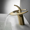 Modern Bathroom Basin Faucet Brass Waterfall Basin Sink Lavatory Tap