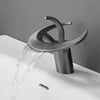 Modern Bathroom Basin Faucet Brass Waterfall Basin Sink Lavatory Tap