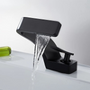 Modern Brass Waterfall Basin Faucet Washbasin Single Handle Mixer Tap