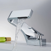 Modern Brass Waterfall Basin Faucet Washbasin Single Handle Mixer Tap
