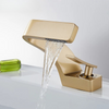 Modern Brass Waterfall Basin Faucet Washbasin Single Handle Mixer Tap