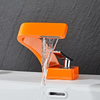 Modern Brass Waterfall Basin Faucet Washbasin Single Handle Mixer Tap