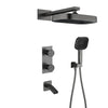 Modern Concealed Wall-Mounted Brass Shower System Mixer Faucet Set