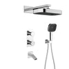 Modern Concealed Wall-Mounted Brass Shower System Mixer Faucet Set