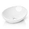 Modern Countertop Ceramic Bathroom Vanity Basin Sink White Egg Shaped