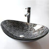 Modern Tempered Glass Bathroom Washbasin Above Counter Basin Sink