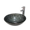 Modern Tempered Glass Bathroom Washbasin Above Counter Basin Sink