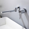Modern Wall Mount Wash Basin Faucet with Smart Tap and Swivel Spout