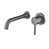 Modern Wall-mounted Black Brass Bathroom Faucet With Concealed Design