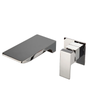 Modern Wall Mounted Brass Waterfall Bathroom Basin Sink Faucet Tap
