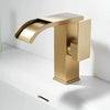 Modern Waterfall Stainless steel Bathroom Sink Mixer Basin Faucet Tap