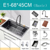 Multifunction Black Kitchen Sink Waterfall Faucet Large Wash Basin