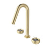Luxury Brass Basin Faucet Widespread Bathroom Sink Water Mixer Tap