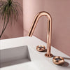 Luxury Brass Basin Faucet Widespread Bathroom Sink Water Mixer Tap