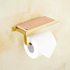 Stainless Steel Toilet Paper Holder with Shelf Wall Mount Tissue Holder