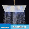 LED Rainfall Shower Head LED Top Over Sprayer Heads Rainfall Shower