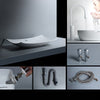 Nordic Matte Black Bath Sinks Minimalist Ceramic Bathroom Washbasin