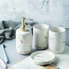 Nordic Matte Gold Ceramics Bathroom Accessories Set Washing Set