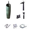 Outdoor Ceramic Column Basin Sink Garden Courtyard Hand-Washing Sink