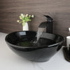 Oval Marbling Ceramic Vessel Sink Set Above Counter Basin with Faucet