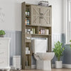 Over Toilet Bathroom Storage Cabinet with Door and Paper Holder Stand