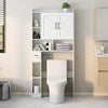 Over Toilet Bathroom Storage Cabinet with Door and Paper Holder Stand