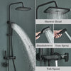 Piano Digital Shower Set Brass Bathroom Faucet Rainfall Shower System