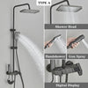 Piano Digital Shower Set Brass Bathroom Faucet Rainfall Shower System