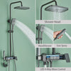 Piano Digital Shower Set Brass Bathroom Faucet Rainfall Shower System