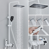 Piano Digital Shower Set Brass Bathroom Faucet Rainfall Shower System