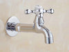 Polished Chrome Wall Mounted Garden Bibcock Tap Bathroom Water Tap