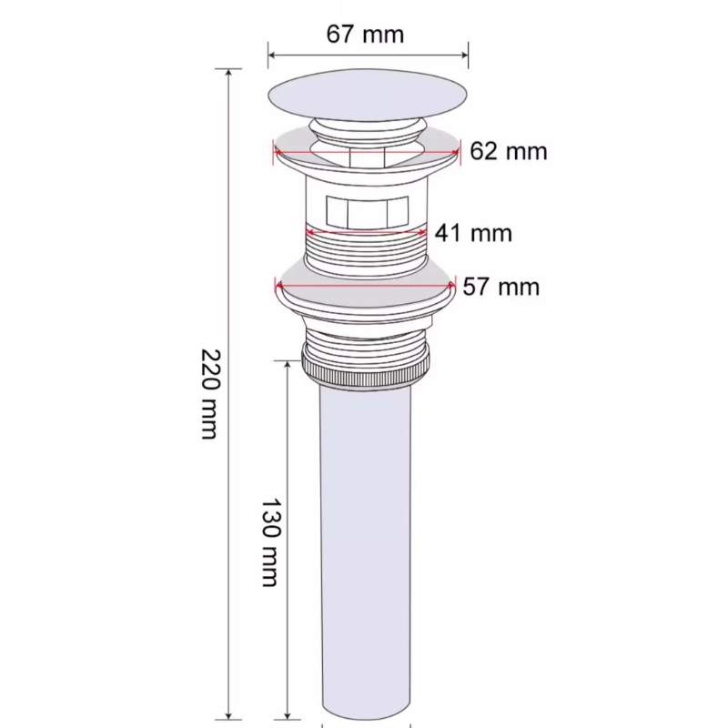 Overflow Trap Pop-Up Drain Stopper Overflow Sink P-Trap Waste Basin Bottle Trap Kit ...