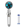 Propeller Shower Head High Pressure Set 360 Rotate With Water Filter