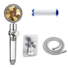 Propeller Shower Head High Pressure Set 360 Rotate With Water Filter