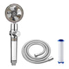 Propeller Shower Head High Pressure Set 360 Rotate With Water Filter