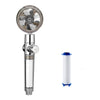 Propeller Shower Head High Pressure Set 360 Rotate With Water Filter