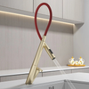 Pull Down Decked Single Lever Sink Water Mixer Brass Kitchen Faucet