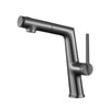 Pull-Out Brass Bath Basin Sink Faucet Single Hole Hot Cold Water Mixer