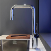Pull-Out Brass Kitchen Faucet Rotating Spout Hot Cold Sink Mixer Tap