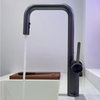 Pull-Out Brass Kitchen Faucet Rotating Spout Hot Cold Sink Mixer Tap