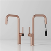 Pull-Out Brass Kitchen Faucet Rotating Spout Hot Cold Sink Mixer Tap