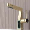 Pull-Out Digital Display Basin Faucet Hot Cold Brass Sink Mixer Tap