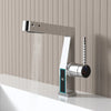 Pull-Out Digital Display Basin Faucet Hot Cold Brass Sink Mixer Tap