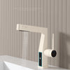 Pull-Out Digital Display Basin Faucet Hot Cold Brass Sink Mixer Tap