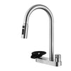 Pull-Out Kitchen Faucet Stainless Steel Mixer with Built-In Cup Washer