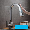 Pull Out Sensor Kitchen Faucet Stainless Steel Smart Induction Mixed Tap