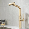 Pull Out Waterfall Stream Sprayer Head Kitchen Sink Water Faucet