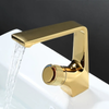 Push Button Bathroom Brass Sink Faucet Water Mixer Wash Basin Faucet