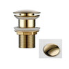 Push Button Drain Stopper Brass Bathroom Sink Pop-Up Basin Waste Drain